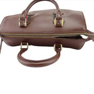 GUCCI Boston bag Brown Green Red Women Authentic secondhand
